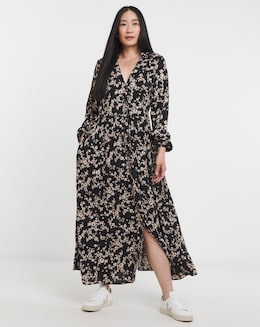 Printed Smock Shirt Dress