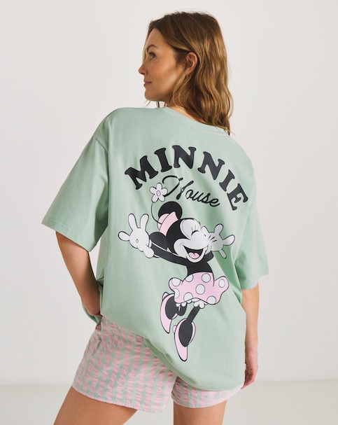 Minnie Mouse Cotton Seersucker Pyjama Short Set