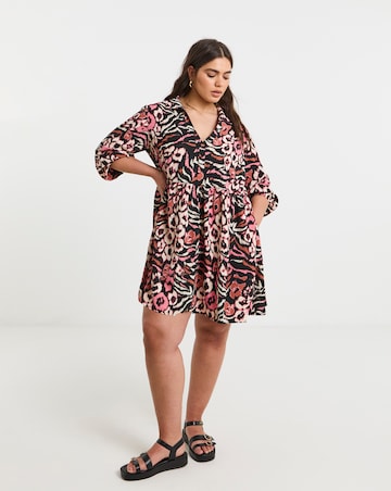 Animal Print Smock Dress