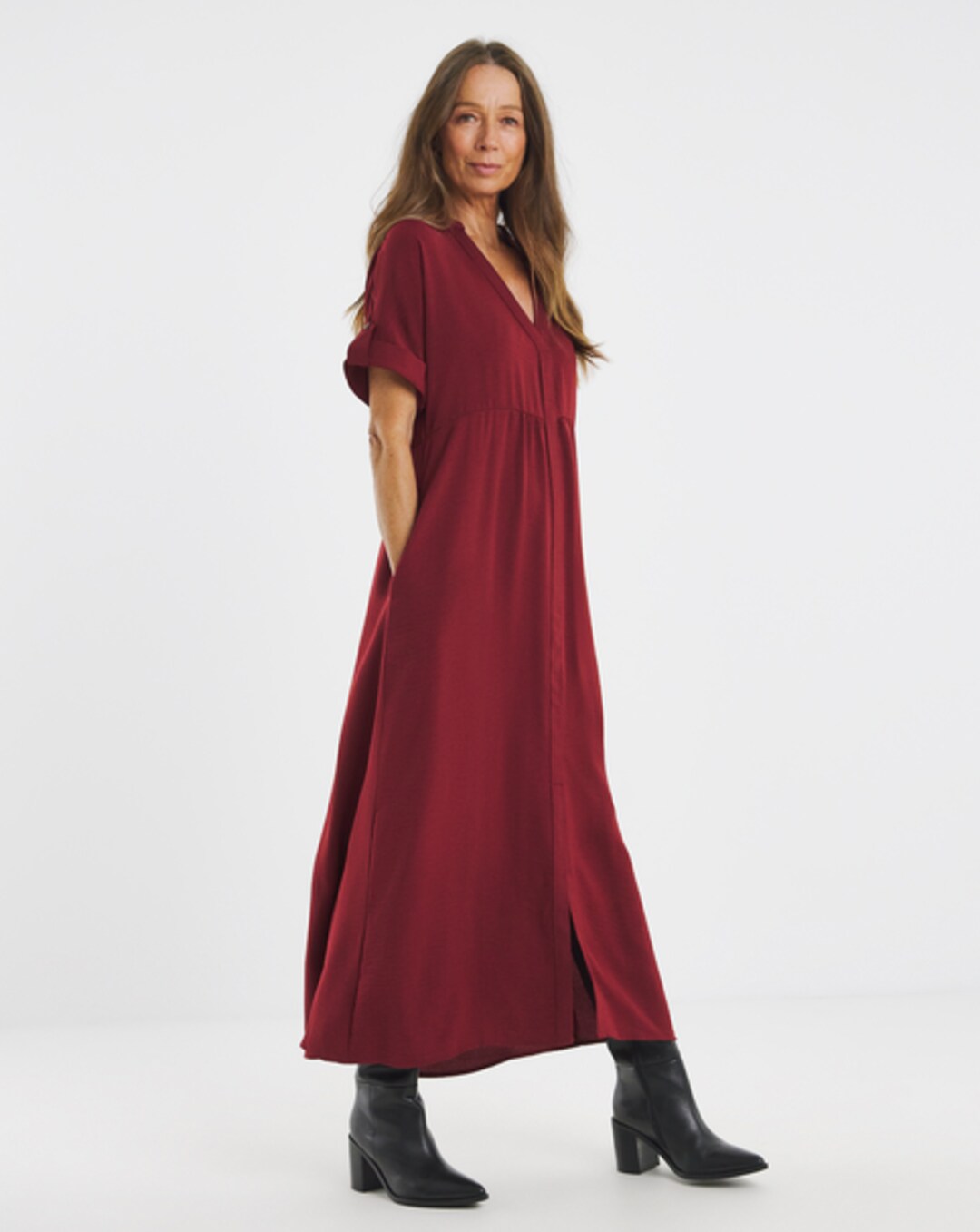 midi dress for petite women Petite Midi Dress in Azorean Blue
