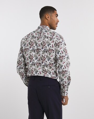 White Print William Hunt Formal Shirt