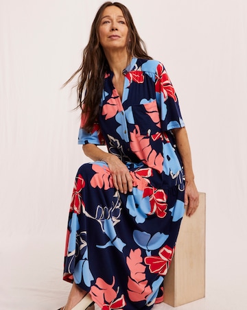 Julipa Button Down Jersey Midi Dress