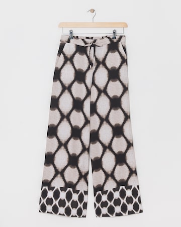 Abstract Herringbone Wide Leg Trouser