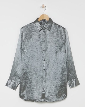 Charcoal Premium Satin Relaxed Shirt