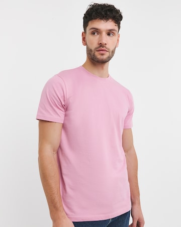 Pure Cotton Crew Neck T-Shirt- Pink
