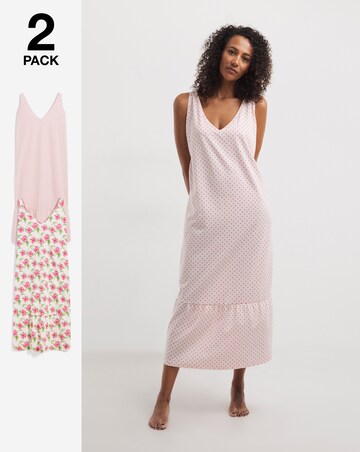 Pretty Secrets Value 2 Pack Nighties Length 48 Inches