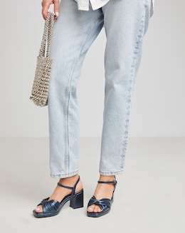 Cerise Twist Upper Platform Sandal - Extra Wide Fit (EEE)
