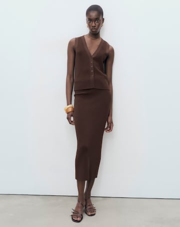 Mango Chocolate Midi Skirt