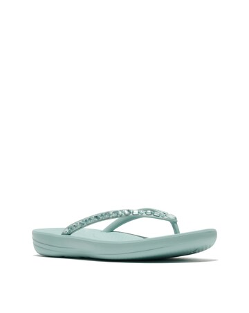 FitFlop Mint Iqushion Multi-Crystal Ergonomic Flip-Flops - Standard Fit (D)