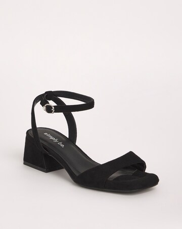 Amber Barely There Low Block Heel Sandals - Standard Fit (D)