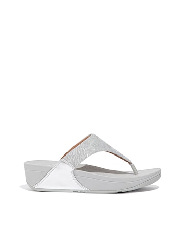 Fitflop Lulu Glitter Splash Toe Post Flip Flops D Fit