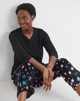 Pretty Secrets Fleece Henley Pyjama Set