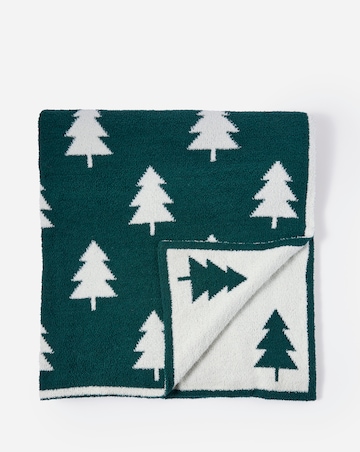 Christmas Trees Knit Throw