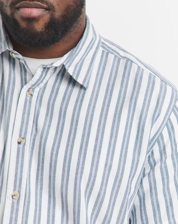 Jack & Jones Joshua Oxford Stripe Shirt - Ensign Blue