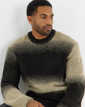 Jack & Jones Fade Space Dye Jumper - Black/Natural