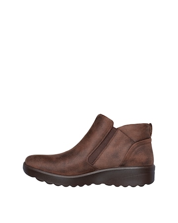 Skechers Lovely Vibe Microleather Side Zip Bootie - Standard Fit