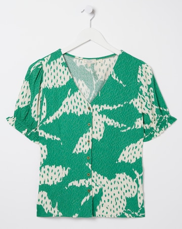 FatFace Savannnah Textured Leaves Blouse