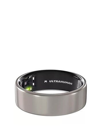 Ultrahuman Ring AIR Bluetooth Smart Ring - Raw Titanium - Size 8