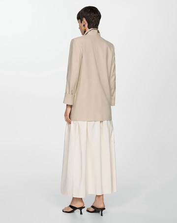 Mango Beige Linen Blazer