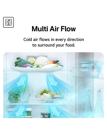 LG GBBSJ2CCPY 60/40 Tall Fridge Freezer - Silver