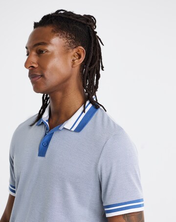 Tipped Jacquard Pique Polo Shirt Long