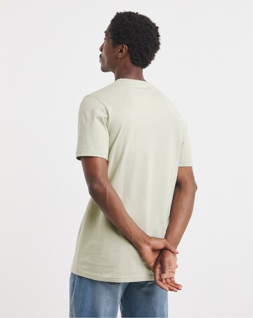 Pure Cotton Crew Neck T-Shirt Long Length-Lime
