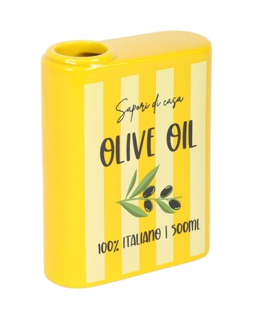 Olive Oil Tin Shaped Ceramic Flower Vase