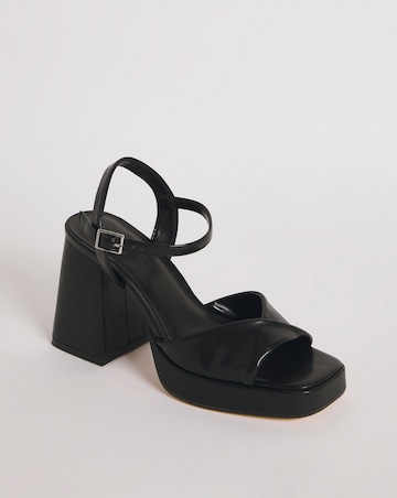 Tara Twist Front Platform Heeled Sandals - Extra Wide Fit (EEE)