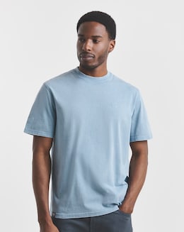 Union Garment Dyed Relaxed Fit T-Shirt- Blue