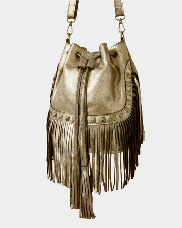 Joe Browns Gold Rush Metallic Suede Bag