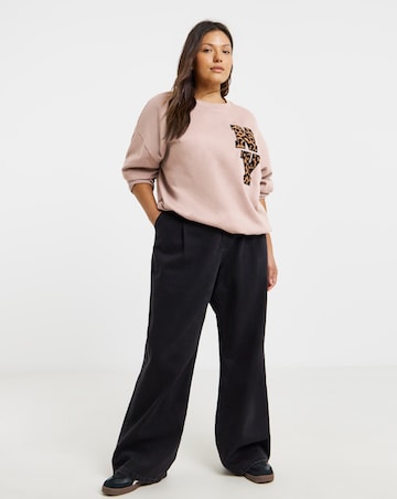 Simply Be Mocha NY Graphic Sweatshirt