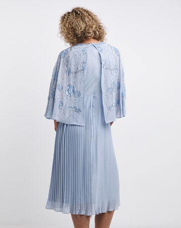 Joanna Hope Beaded Capelet Midi Dress