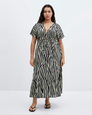 Mango Coloma Zebra Print Maxi dress