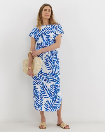 Great Value Tie Waist Midi T-Shirt Dress