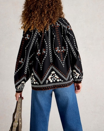 White Stuff Aurora Embroidered Top