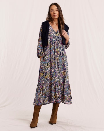 Julipa Printed Tiered Midi Dress