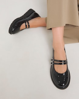 Chewy Low Wedge Mary Jane Shoe - Wide Fit (E)