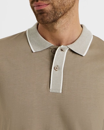 Folio Smart Supima Polo Long Length-Stone