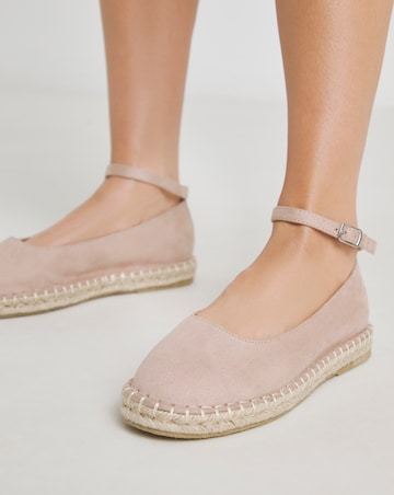 Simply Be Daphne Espadrille Ballerina With Ankle Strap - Extra Wide Fit (EEE)