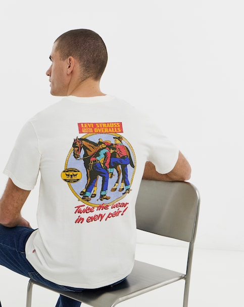 Levi's Short Sleeve Back Graphic Relaxed Fit T-Shirt - Ecru