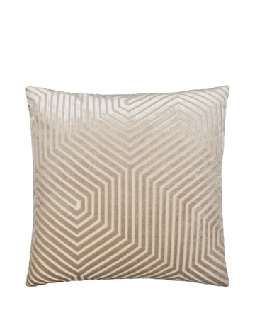 Paoletti Evoke Cut Velvet Large Cushion Cover - Mink