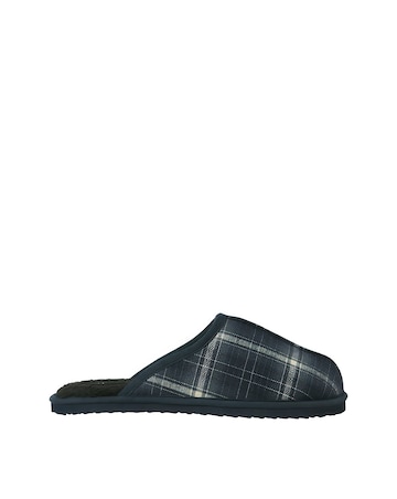 Jack & Jones Dudley Checked Slipper - Navy