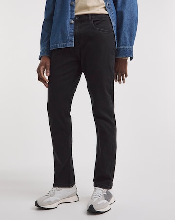 Black Straight Fit Stretch Jeans