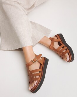 Adelaide Leather Fisherman Chunky Sandals - Extra Wide Fit (EEE)