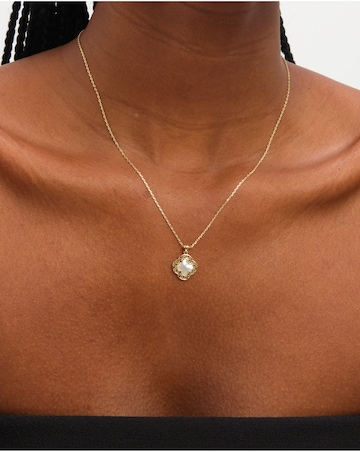 Jon Richard Gold Plated Filigree and Mother of Pearl Clover Set - Gift Box