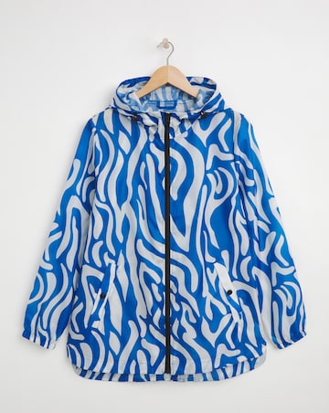 Simply Be Blue Animal Print Pac A Mac