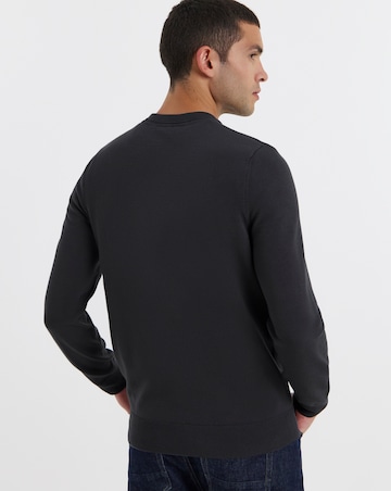 Lyle & Scott Mesh Logo Crew Neck Jumper - Shadow