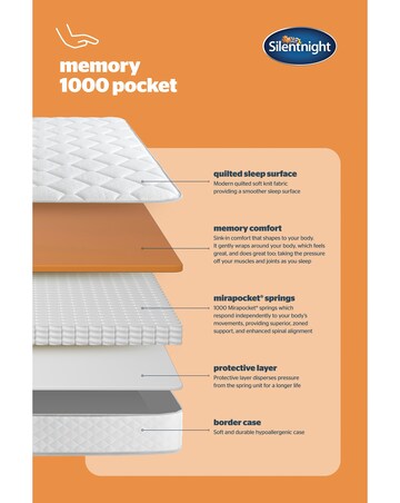 Silentnight Memory 1000 Pocket Mattress - Medium/Firm