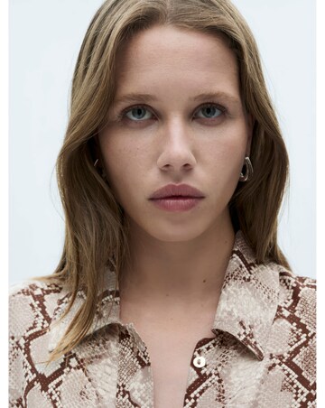 Mango Serpi Snake Primt Midi Dress