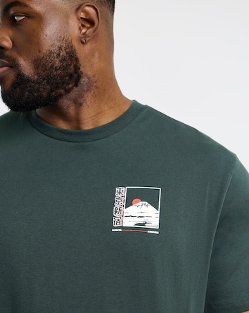 Jack & Jones Dragon Back Graphic T-Shirt - Green